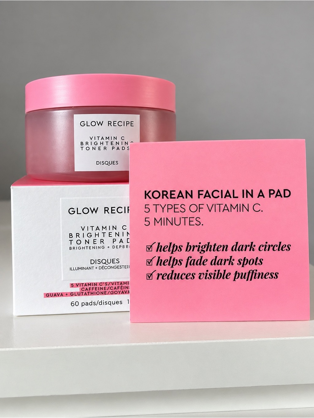 Glow Recipe Vitamin C Brightening Toner Pads - 60pads